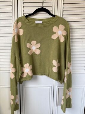 Luca + Grae Cropped Floral Sweater